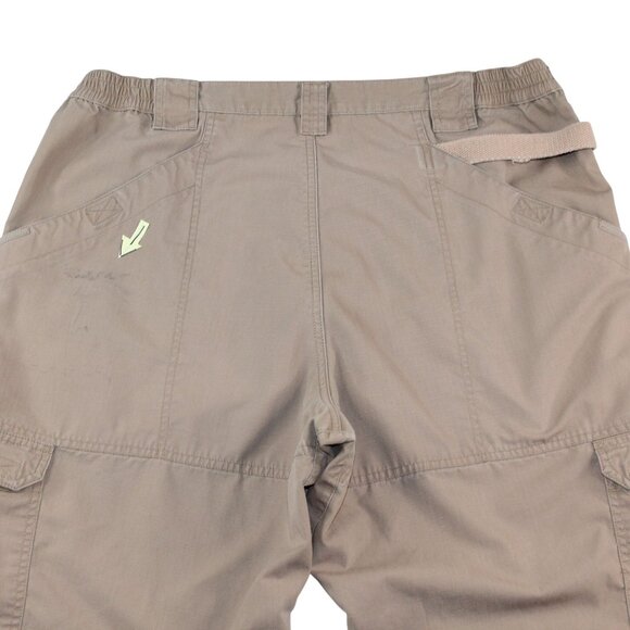 5.11 Tactical Series Cargo Pants Sz 38 X 32 Tan Brown Ripstop Elastic Waistband - Picture 7 of 16